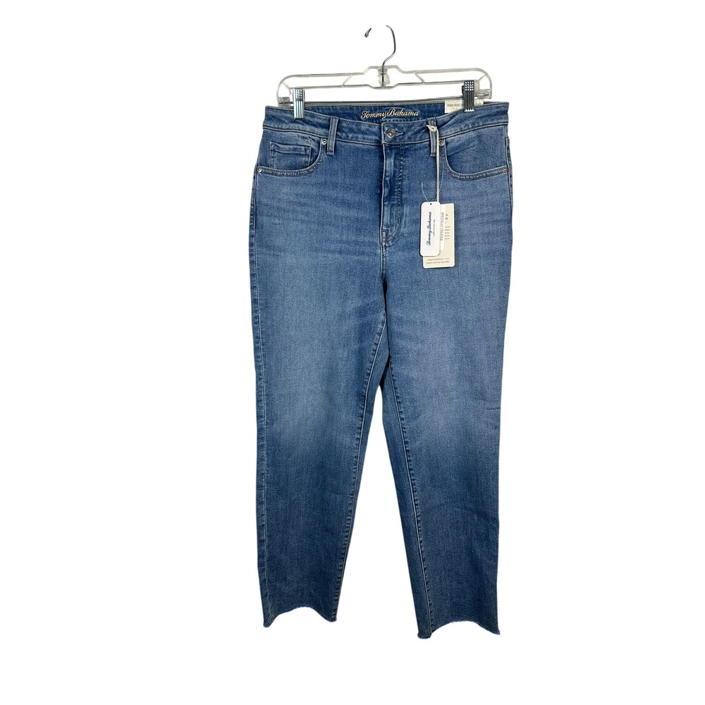 Tommy Bahama Jeans Women 14 Blue NWT High Rise Crop Straight Amalfi Coast Wash